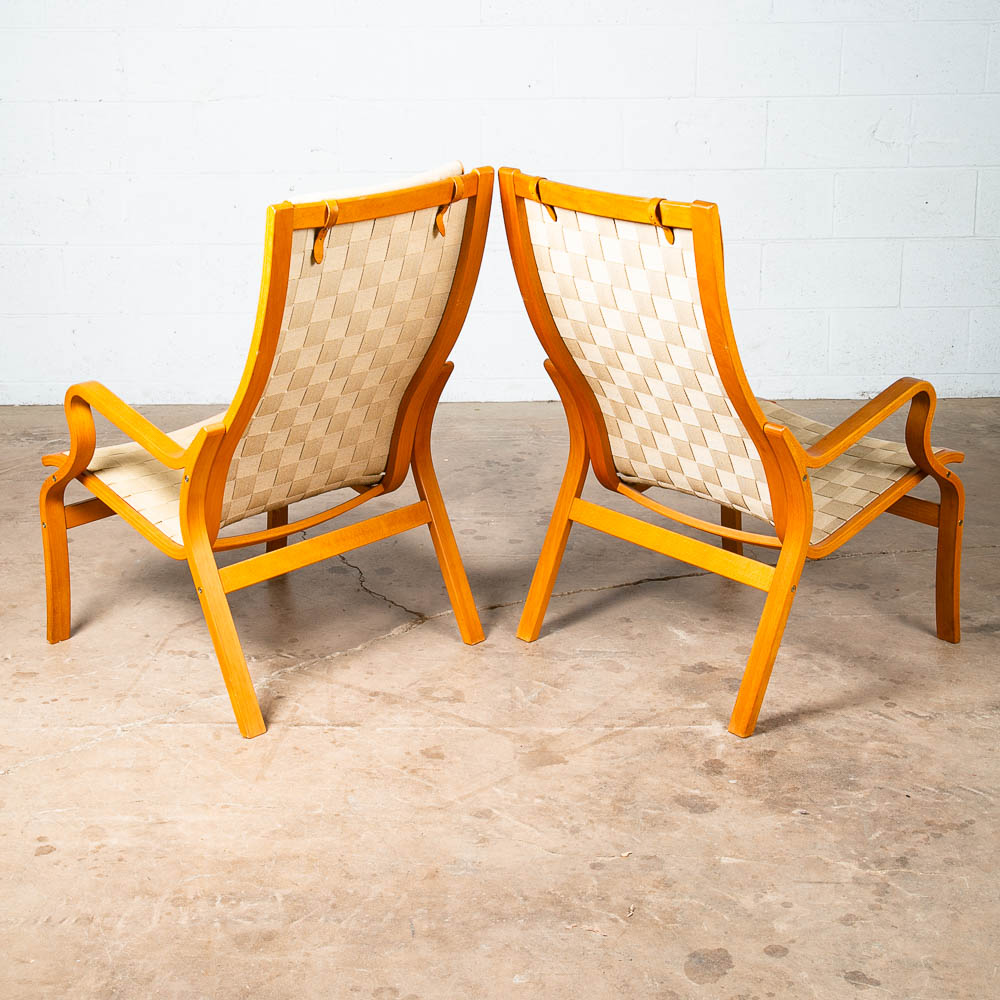 Mid Century Danish Modern Lounge Chair Set Armchair Cream Finn Ostergaard Pair - Image 8