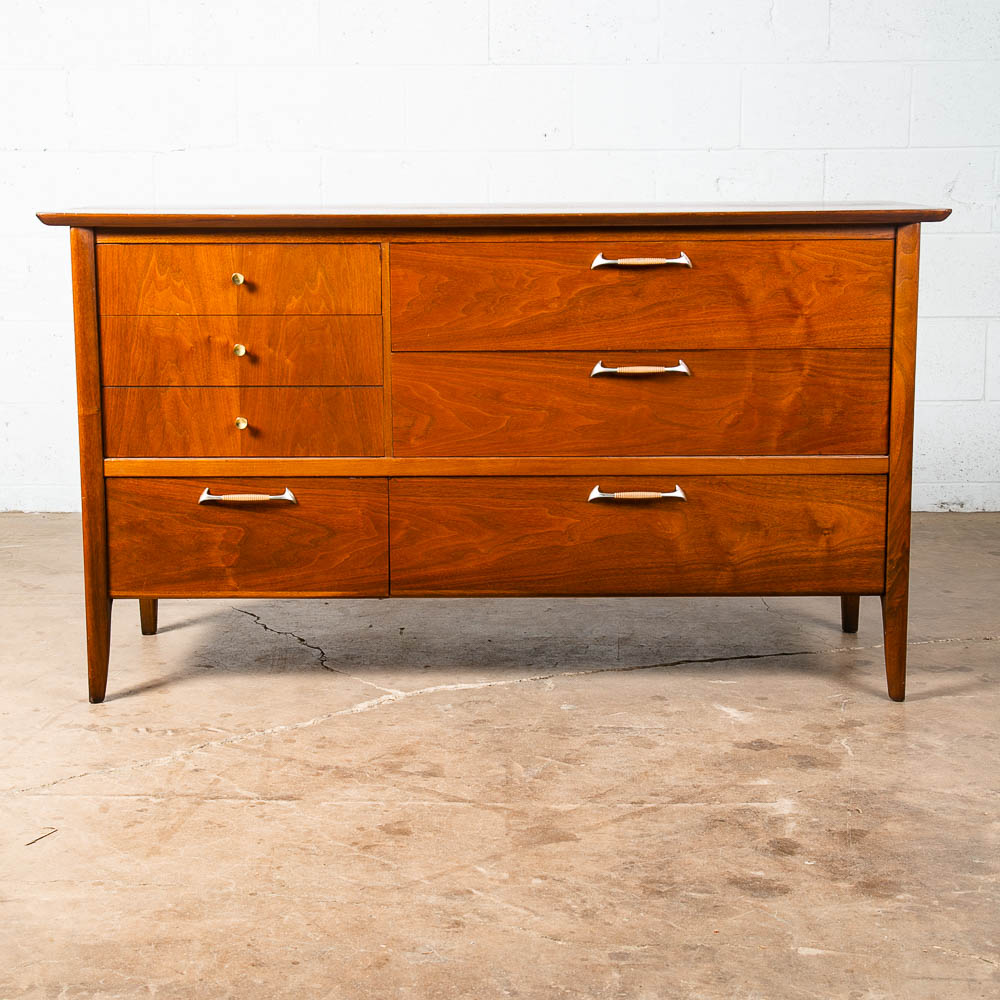 Mid Century Modern Dresser Credenza 6 Drawer Drexel Vintage Walnut Collection NM - Image 2