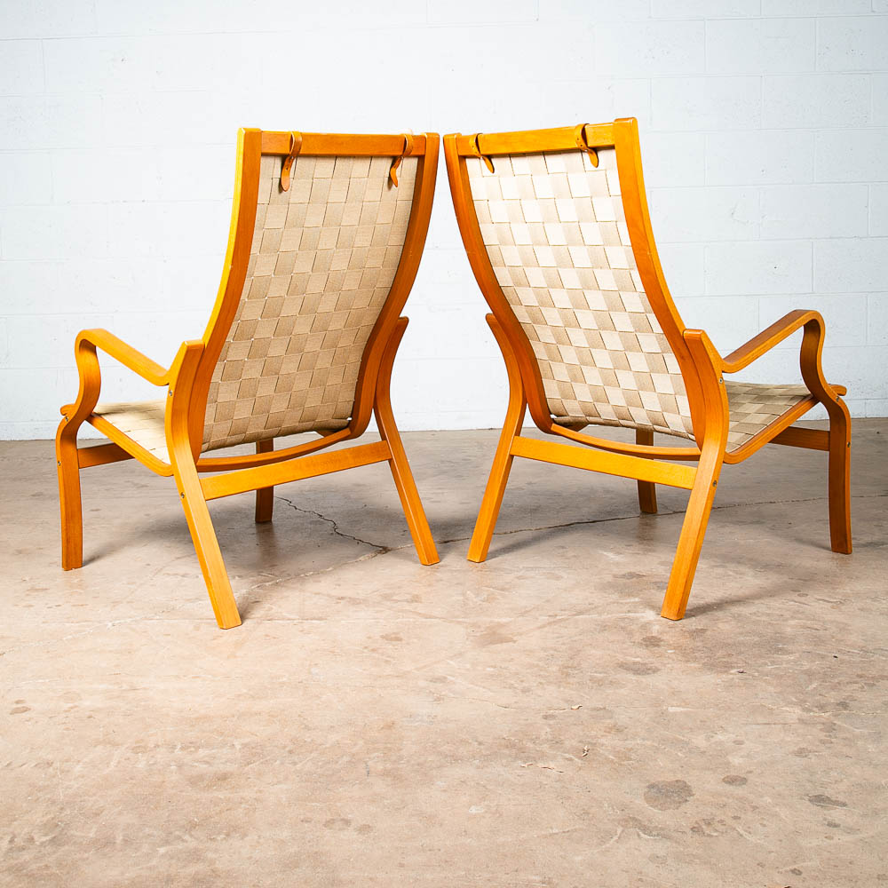 Mid Century Danish Modern Lounge Chair Set Armchair Cream Finn Ostergaard Pair - Image 3