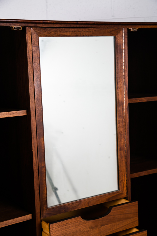 Mid Century Modern Dresser Gentleman's Chest Glenn California John Kapel Mirror - Image 10