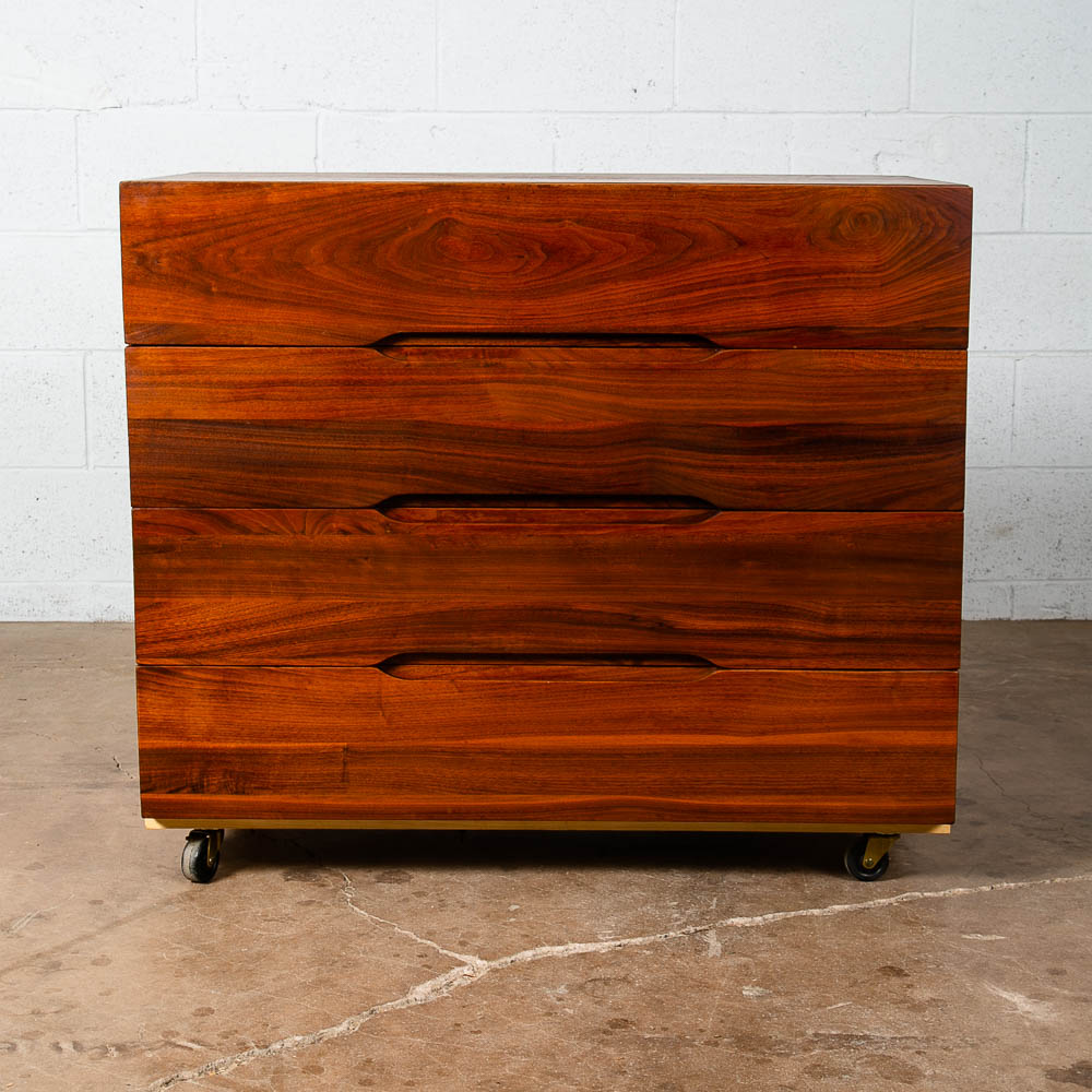 Mid Century Modern Dresser Chest of Drawers Solid Walnut Ace Hi Drexel 4 Drawer - Image 2