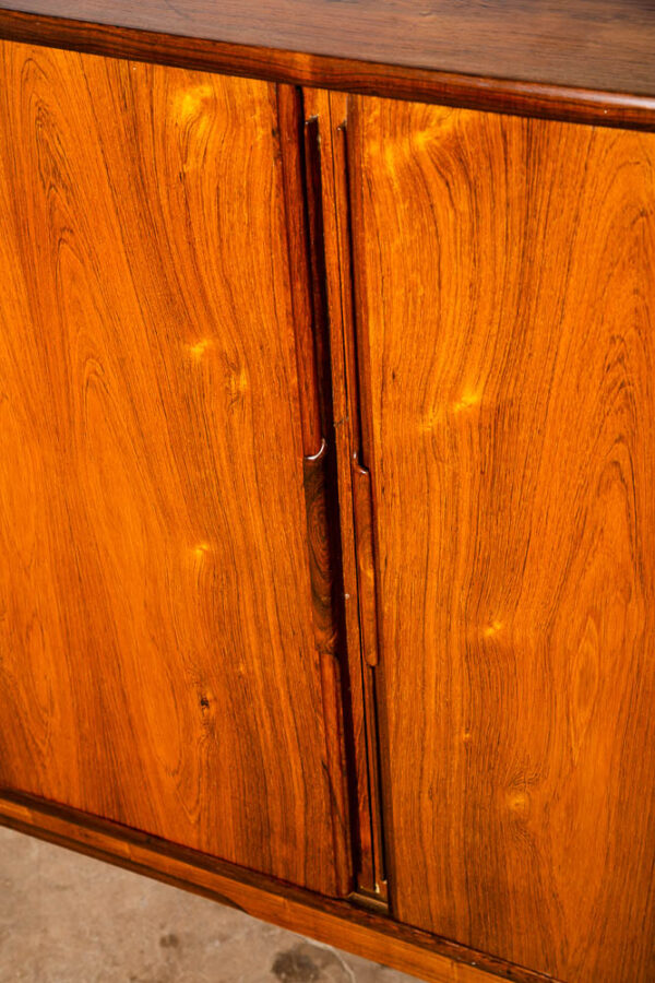 Mid Century Danish Modern Credenza Brazilian Rosewood Sideboard Bar Cabinet Mcm - Image 10