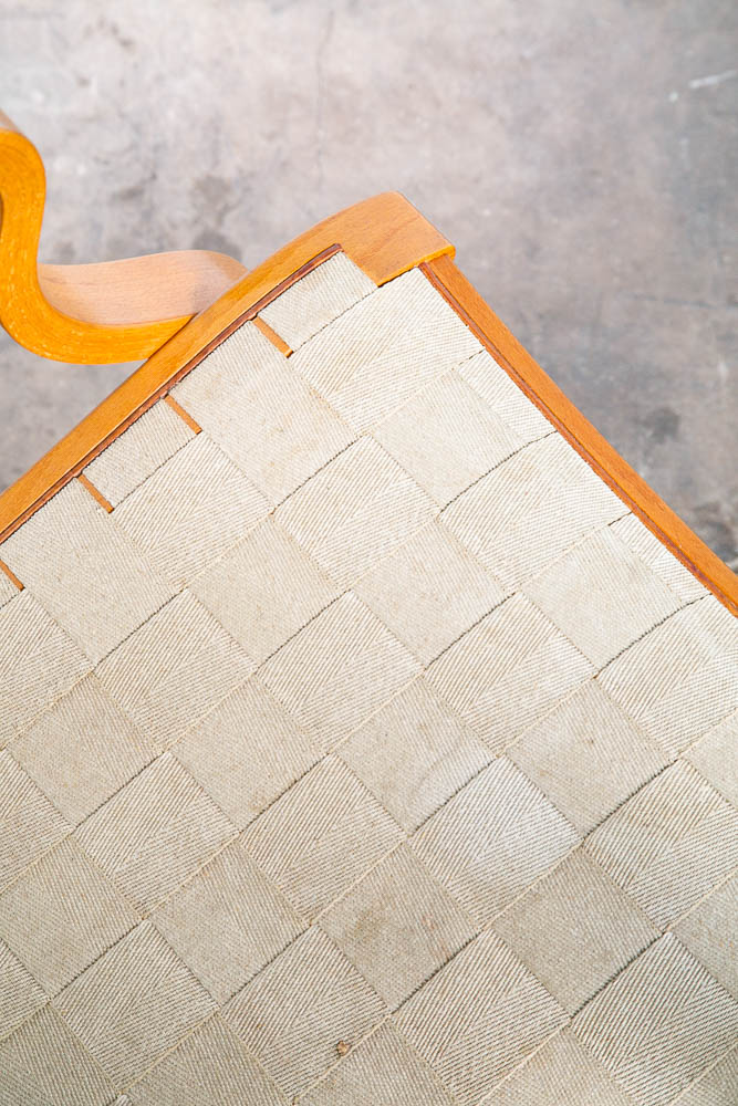 Mid Century Danish Modern Lounge Chair Set Armchair Cream Finn Ostergaard Pair - Image 12