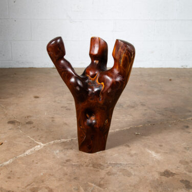 Mid Century Danish Modern Sculpture Solid Teak Wood American Abstract Vintage
