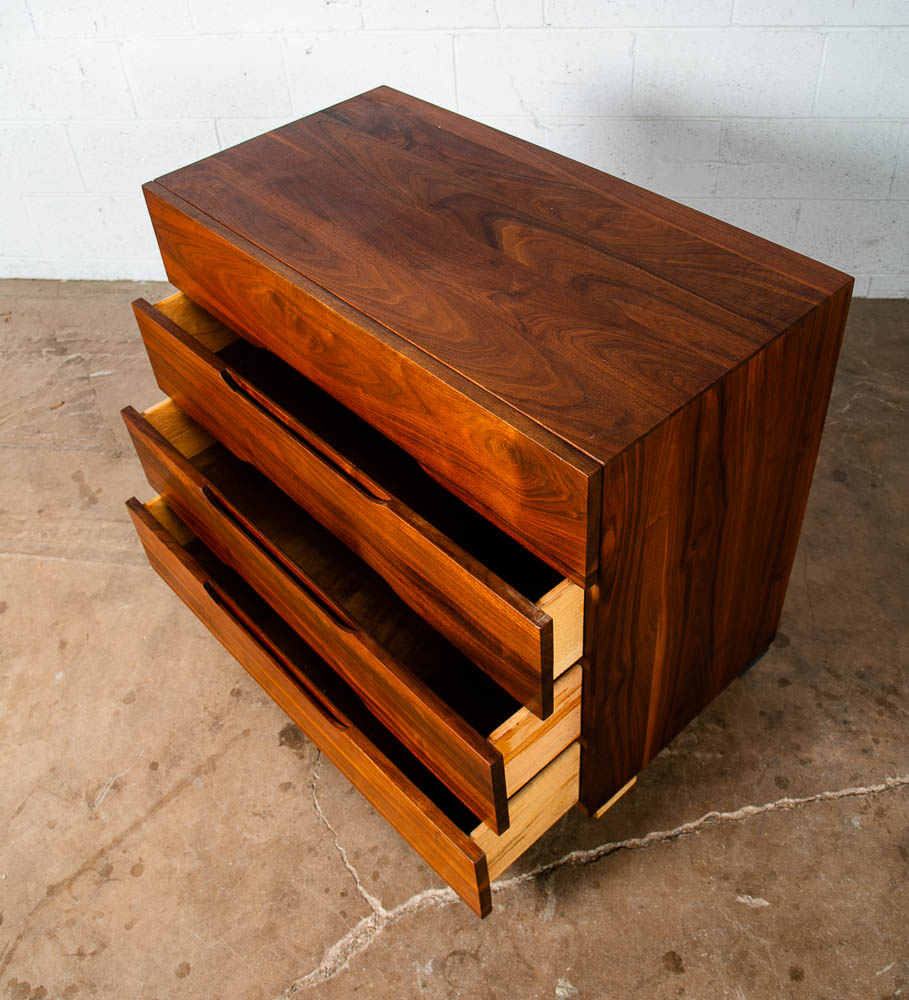 Mid Century Modern Dresser Chest of Drawers Solid Walnut Ace Hi Drexel 4 Drawer - Image 8