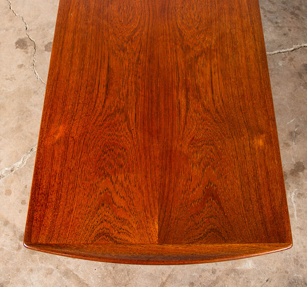 Mid Century Danish Modern Coffee Table Surfboard Shelf Teak Henning Kjaernulf NM - Image 10