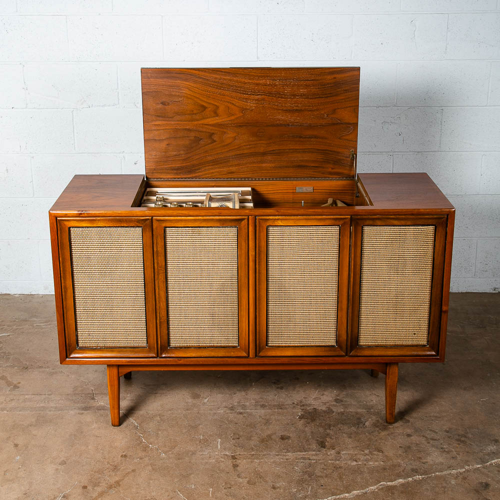 Mid Century Modern Stereo Console Drexel Declaration Radio Record Player Service
