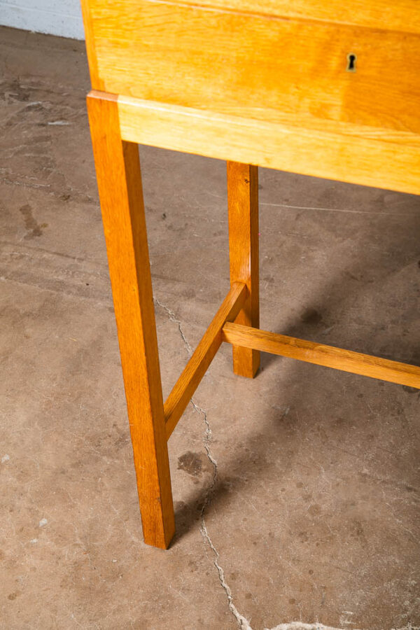Mid Century Danish Modern Podium Lectern Standing Desk White Oak Solid Wood Mcm - Image 8