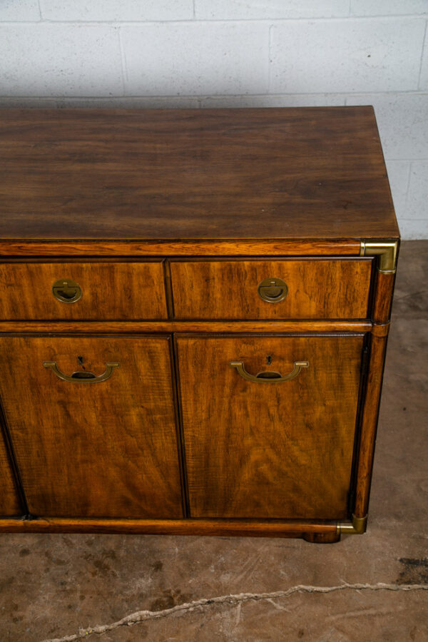 Mid Century Modern Credenza Dresser Drexel 4 Drawer Brass Vintage Mcm Accolade - Image 5