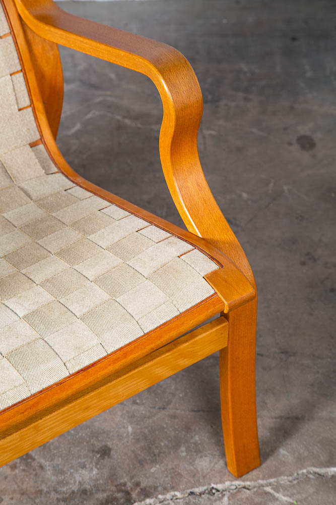 Mid Century Danish Modern Lounge Chair Set Armchair Cream Finn Ostergaard Pair - Image 11