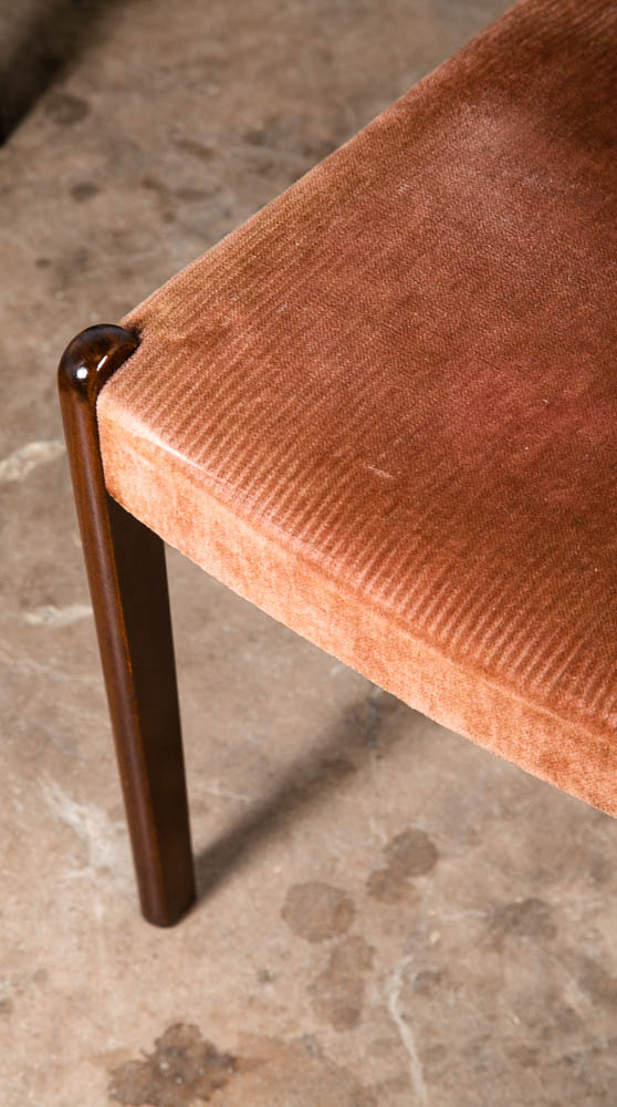 Mid Century Modern Dining Chairs Set 6 Mobler Peach Orange Ladder Back Farstrup - Image 10