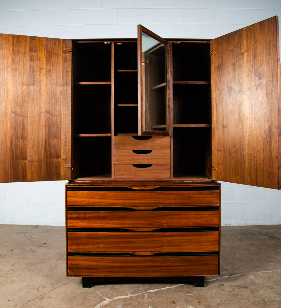 Mid Century Modern Dresser Gentleman's Chest Glenn California John Kapel Mirror - Image 4