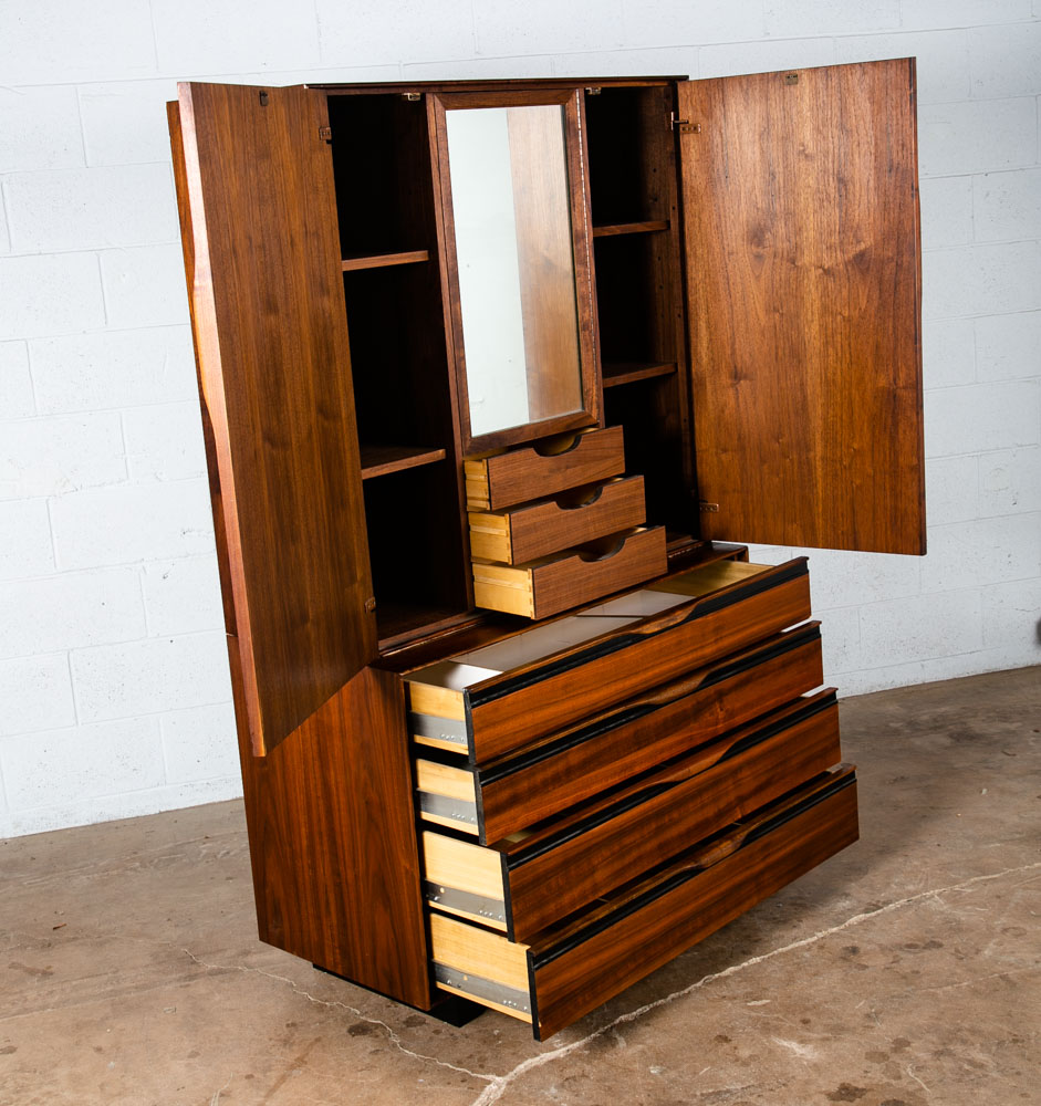 Mid Century Modern Dresser Gentleman's Chest Glenn California John Kapel Mirror - Image 5