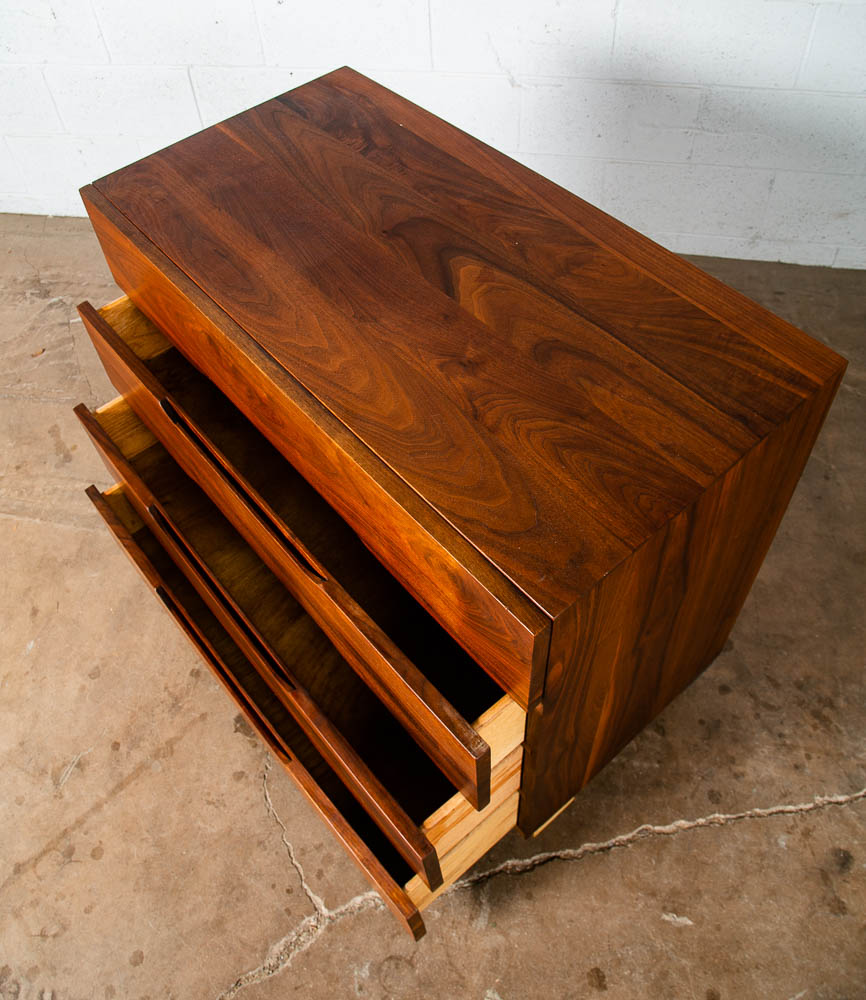 Mid Century Modern Dresser Chest of Drawers Solid Walnut Ace Hi Drexel 4 Drawer - Image 7