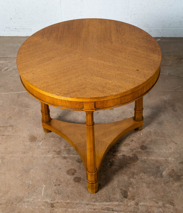 Mid Century Modern Side Table End Mahogany Round 3 Leg Tripod Vintage Drexel Mcm