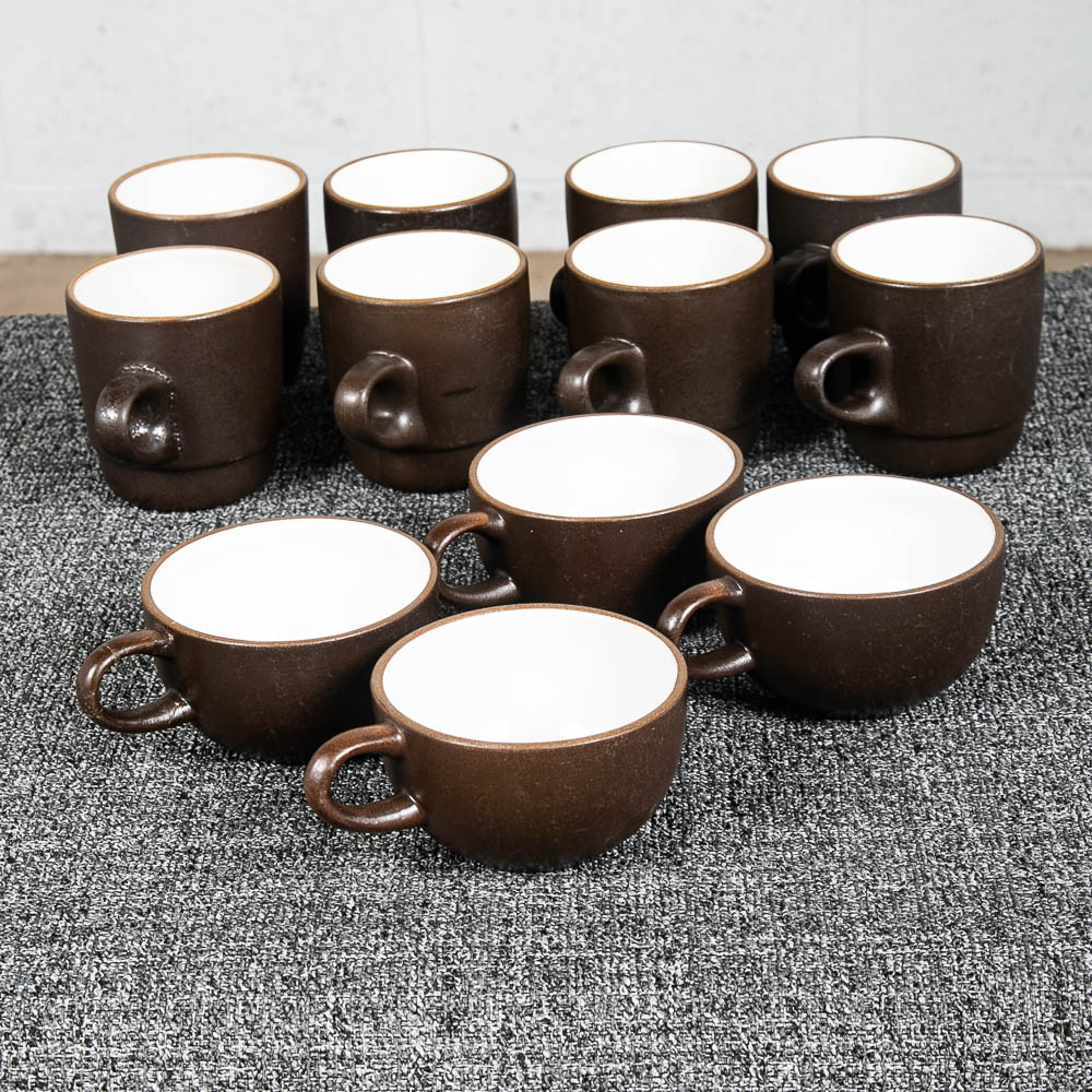 Mid Century Modern 28 Pc Set Ceramics Edith Heath Saucer Coffee Cups Plates Tea - Image 2