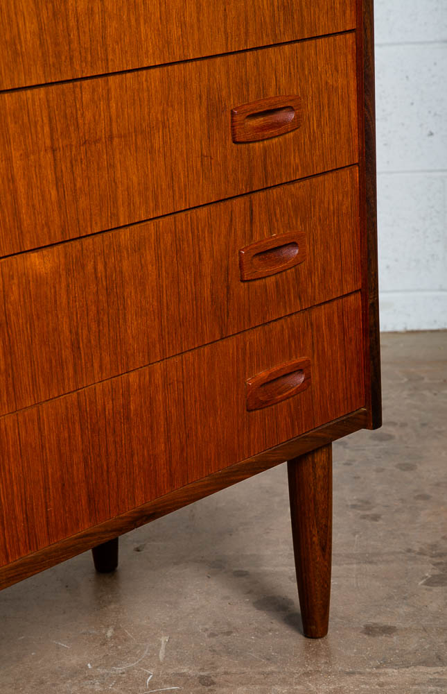 Mid Century Danish Modern Dresser Highboy 6 Drawer Teak Denmark Locking Vintage - Image 9
