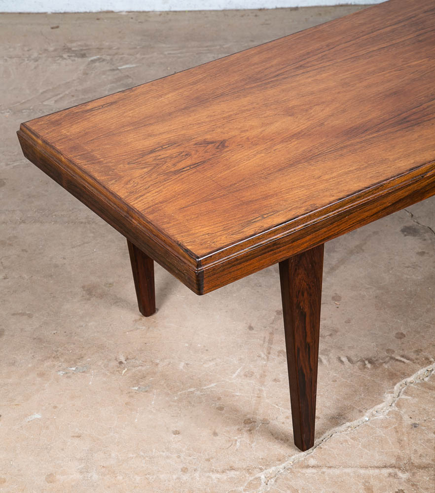 Mid Century Danish Modern Coffee Table Brazilian Rosewood Surfboard Vintage Mcm - Image 11