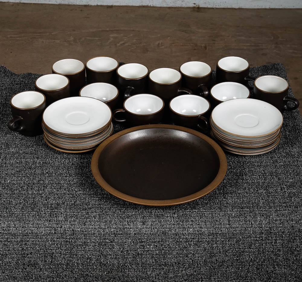 Mid Century Modern 28 Pc Set Ceramics Edith Heath Saucer Coffee Cups Plates Tea