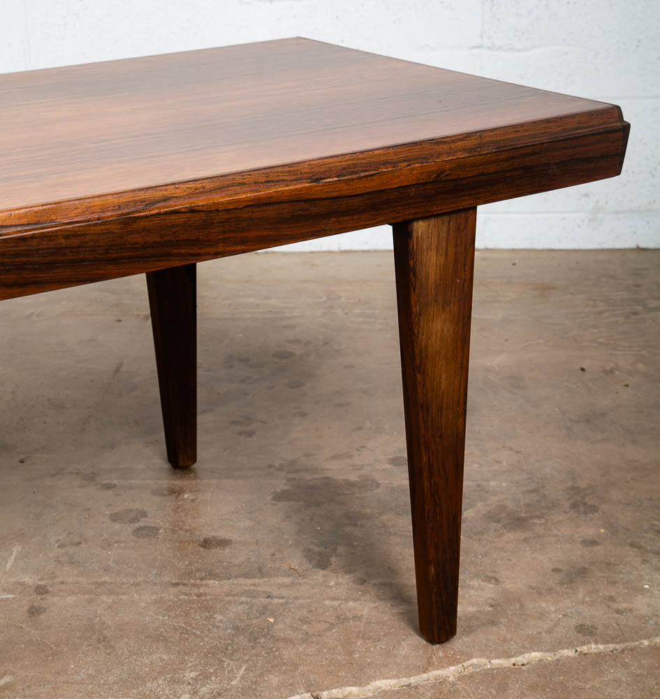 Mid Century Danish Modern Coffee Table Brazilian Rosewood Surfboard Vintage Mcm - Image 9