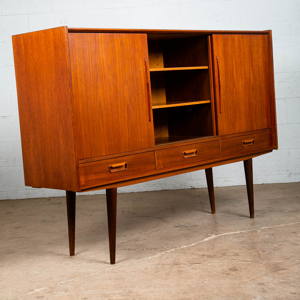 Mid Century Danish Modern Credenza Farso Bar Sideboard Denmark Drawers Denmark - Image 9