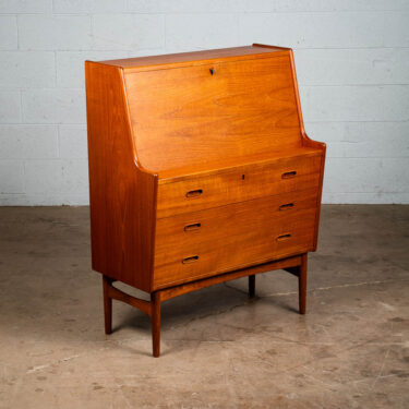 Mid Century Danish Modern Secretary Desk Bureau Teak Arne Wahl Iversen # 37 M