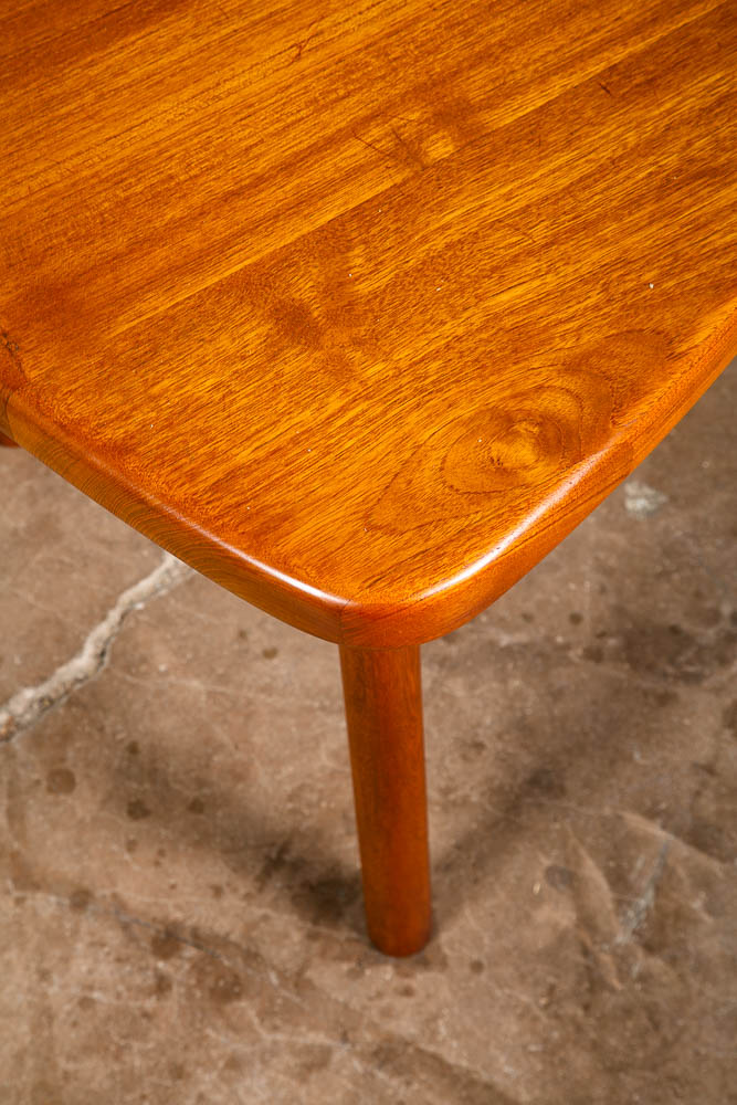 Mid Century Danish Modern End Table Guitar Pick Solid Teak Triangular Cocktail - Image 7