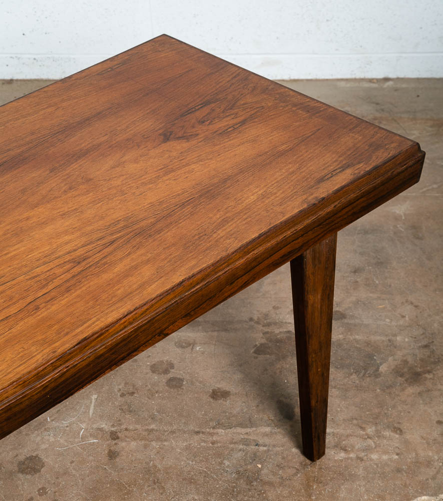 Mid Century Danish Modern Coffee Table Brazilian Rosewood Surfboard Vintage Mcm - Image 10