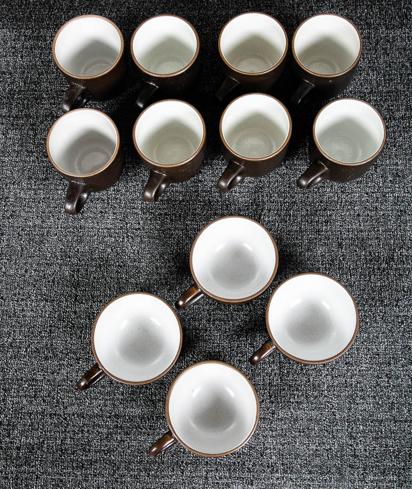 Mid Century Modern 28 Pc Set Ceramics Edith Heath Saucer Coffee Cups Plates Tea - Image 5