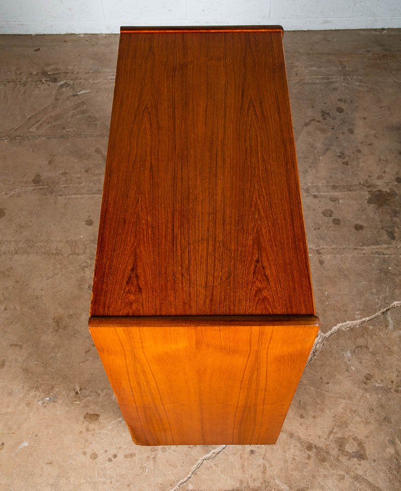 Mid Century Danish Modern Dresser Highboy 6 Drawer Teak Denmark Locking Vintage - Image 5