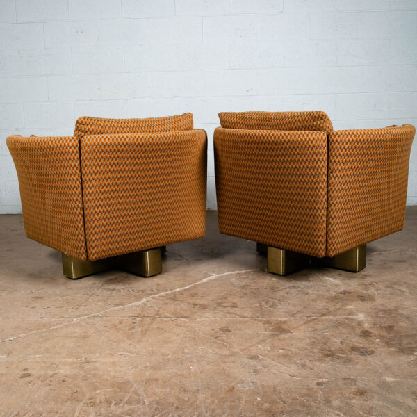 Mid Century Modern Lounge Chair Set Recliner Ottoman Milo Baughman Vintage Pair - Image 11