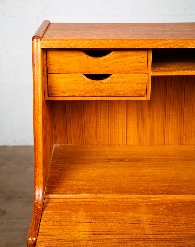 Mid Century Danish Modern Secretary Desk Bureau Teak Arne Wahl Iversen # 37 M - Image 12