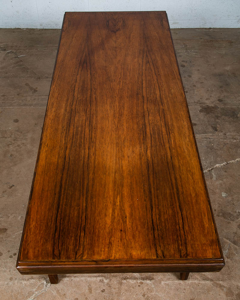 Mid Century Danish Modern Coffee Table Brazilian Rosewood Surfboard Vintage Mcm - Image 3