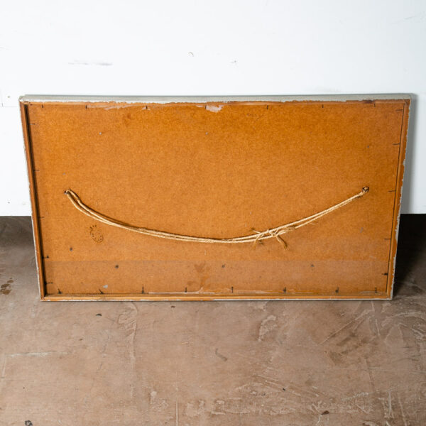 Mid Century Modern Art Original Abstract Expressionism Orange Yellow Black KJ #2 - Image 3