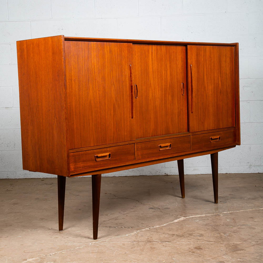 Mid Century Danish Modern Credenza Farso Bar Sideboard Denmark Drawers Denmark