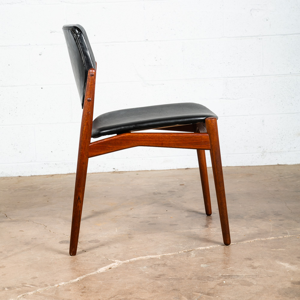 Mid Century Danish Modern Dining Chair Erik Buch Orum Black Vintage Denmark Mcm - Image 2