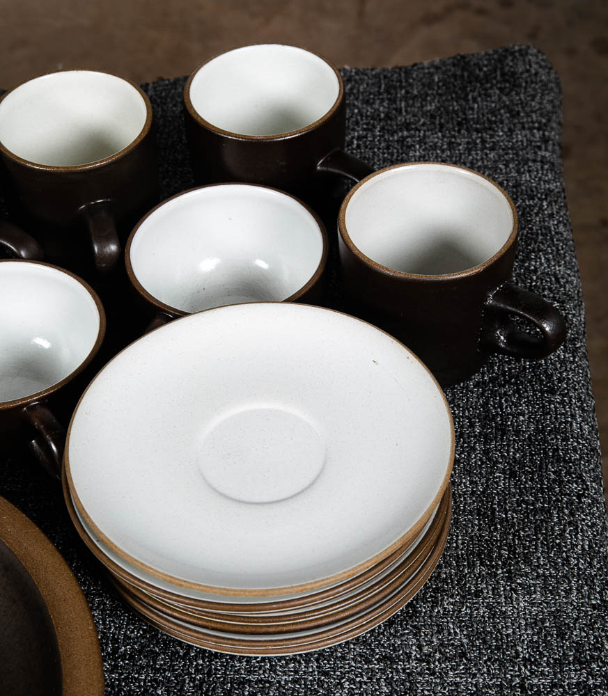 Mid Century Modern 28 Pc Set Ceramics Edith Heath Saucer Coffee Cups Plates Tea - Image 12