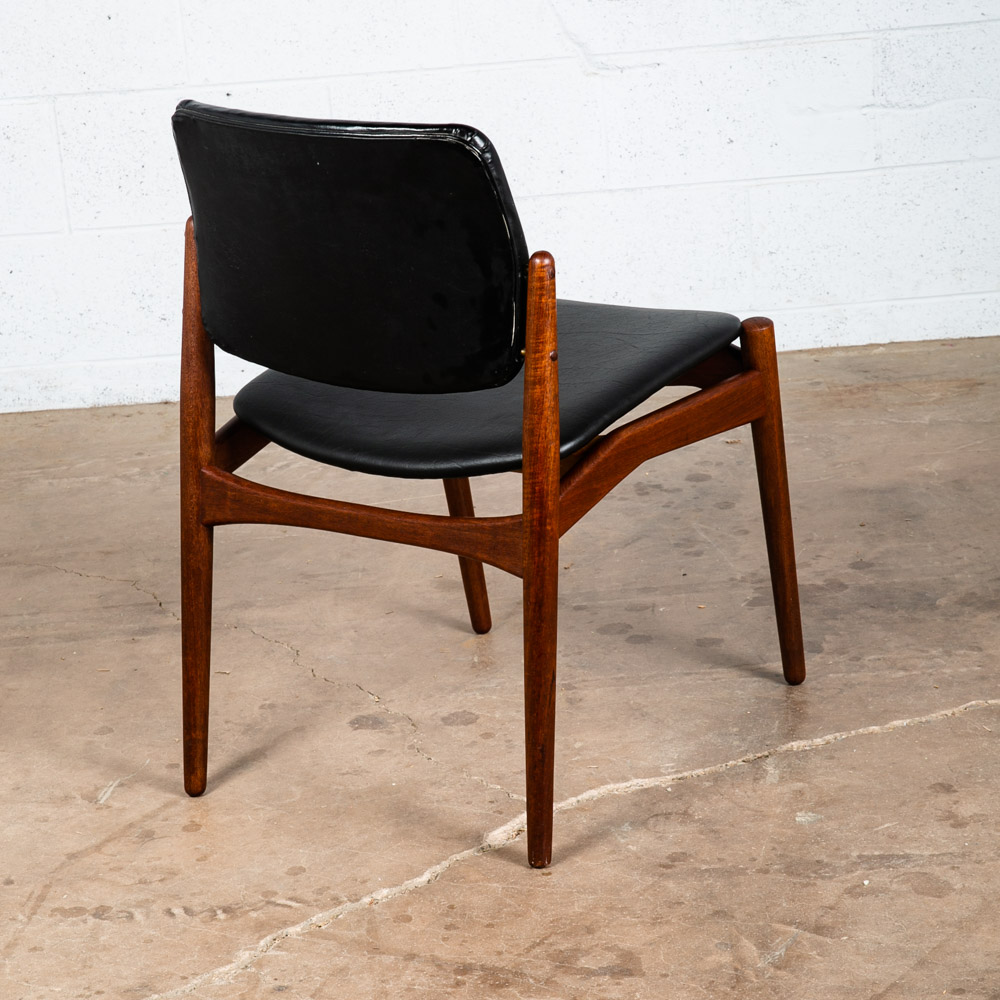 Mid Century Danish Modern Dining Chair Erik Buch Orum Black Vintage Denmark Mcm - Image 3