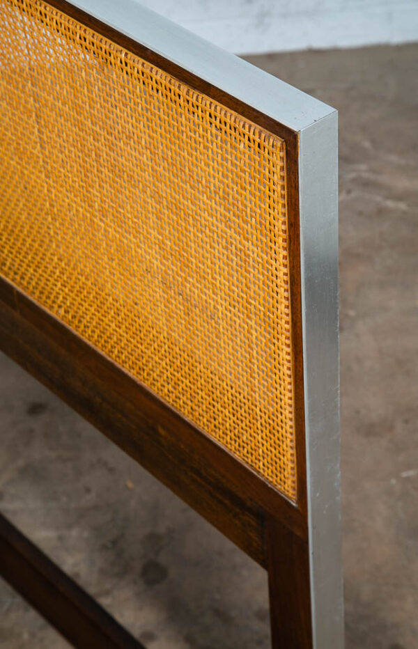 Mid Century Modern King Size Headboard Walnut Paul McCobb Calvin Furniture Cane - Image 7