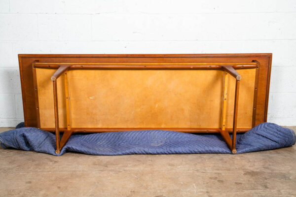 mMid Century Danish Modern Coffee Table Solid Teak Surfboard Shelf Storage Mcm - Image 7