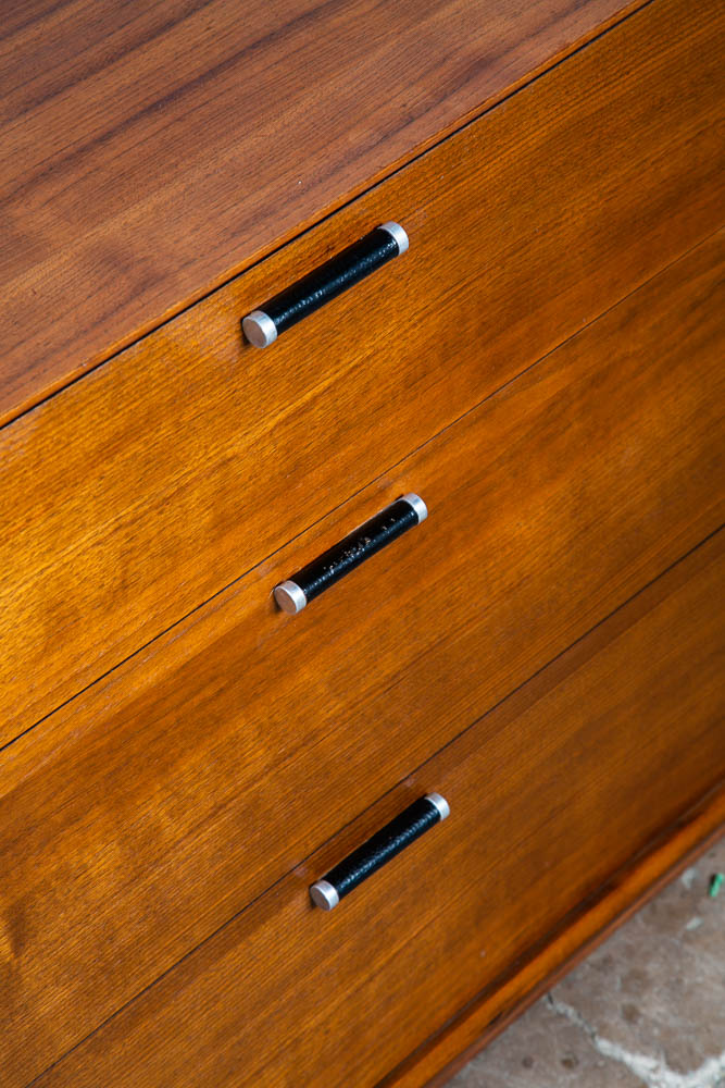Mid Century Modern Credenza Dresser Walnut 6 Drawer Black Glenn of California NM - Image 10