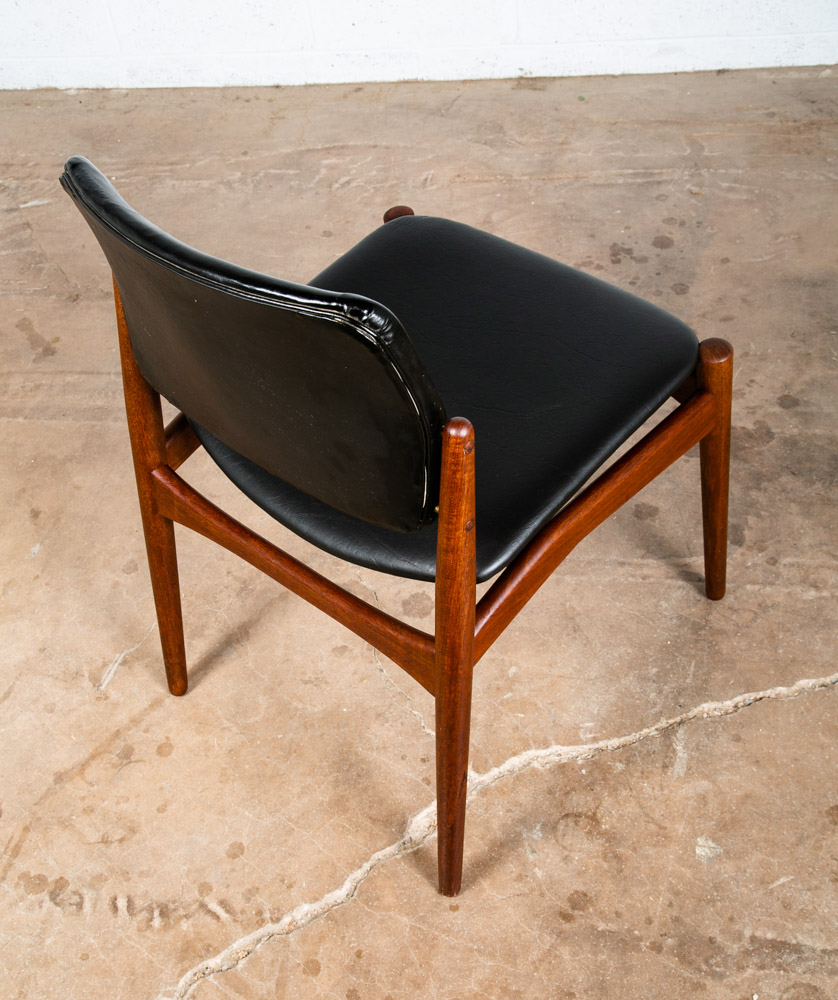 Mid Century Danish Modern Dining Chair Erik Buch Orum Black Vintage Denmark Mcm - Image 4