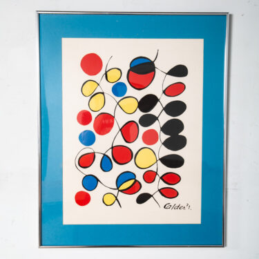 Mid Century Modern Original Print Alexander Calder Art Print 1971 Venusiennes NM