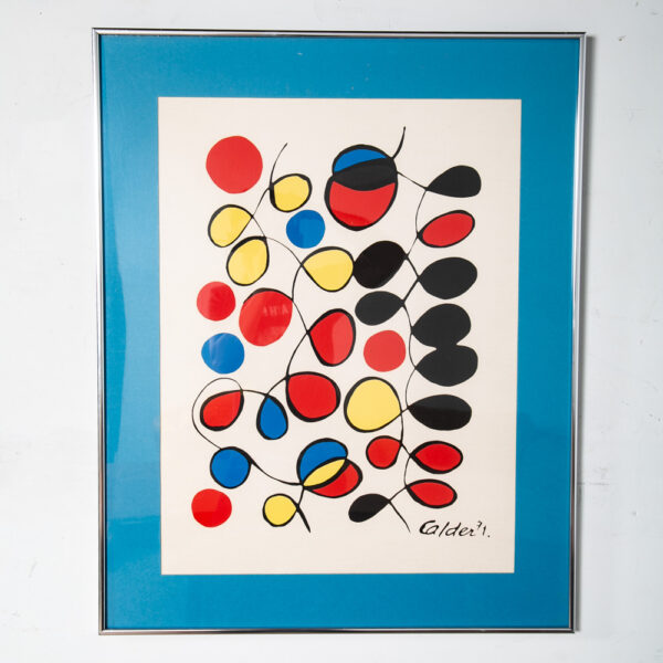 Mid Century Modern Original Print Alexander Calder Art Print 1971 Venusiennes NM