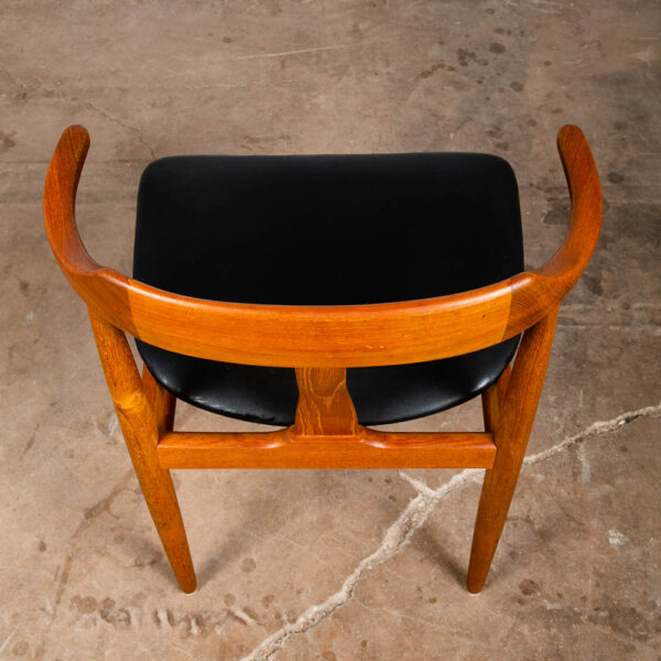 Mid Century Danish Modern Dining Chairs Set 6 Black Teak Bernhard Pederesen Sons - Image 7