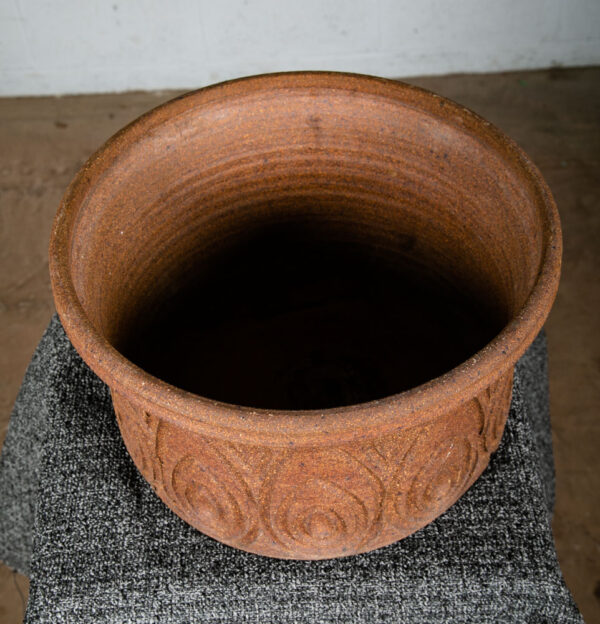 Mid Century Modern Planter Flame David Cressey Robert Maxwell Round Studio Sign - Image 3