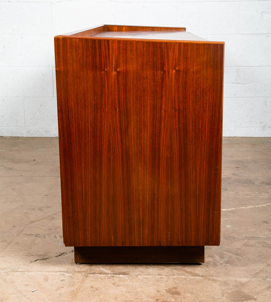 Mid Century Modern Credenza Dresser Walnut 6 Drawer Black Glenn of California NM - Image 3