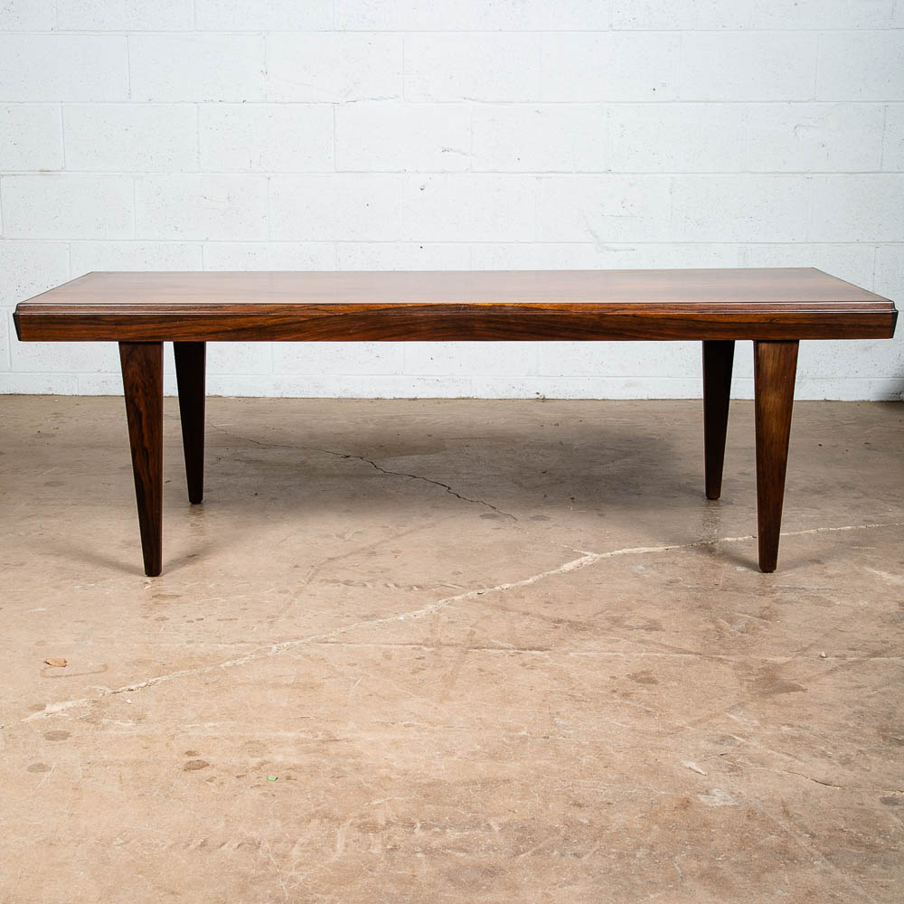 Mid Century Danish Modern Coffee Table Brazilian Rosewood Surfboard Vintage Mcm - Image 2