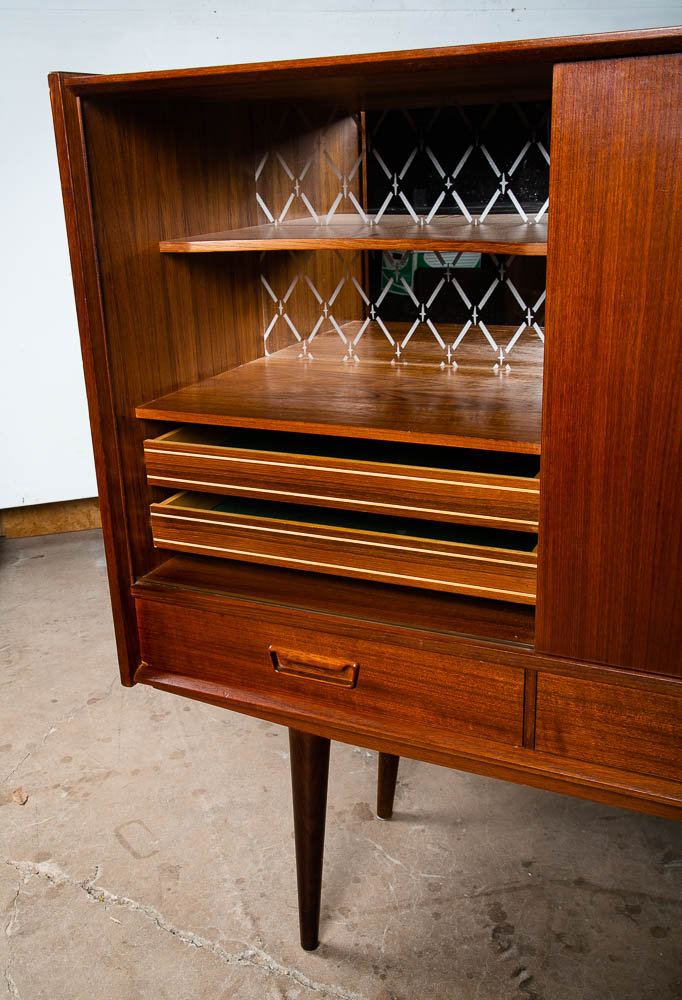 Mid Century Danish Modern Credenza Farso Bar Sideboard Denmark Drawers Denmark - Image 7