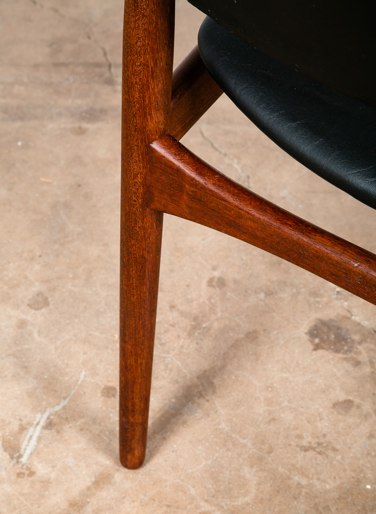 Mid Century Danish Modern Dining Chair Erik Buch Orum Black Vintage Denmark Mcm - Image 7